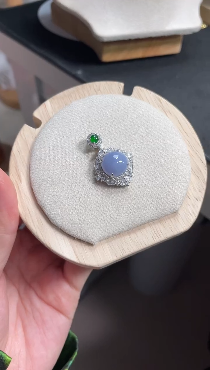 【闪购商品】翡翠银S925镶嵌颈饰111111