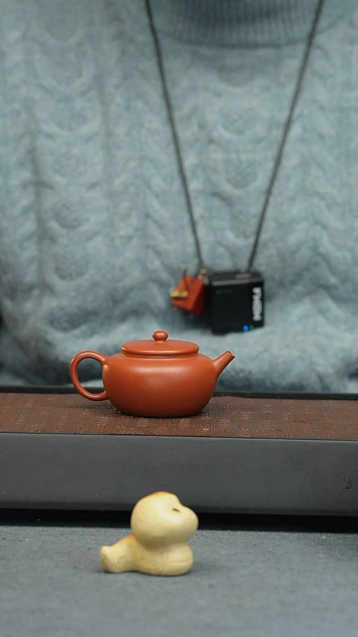 【闪购商品】紫砂茶壶五堂 朱泥石鼓-陈仓石鼓