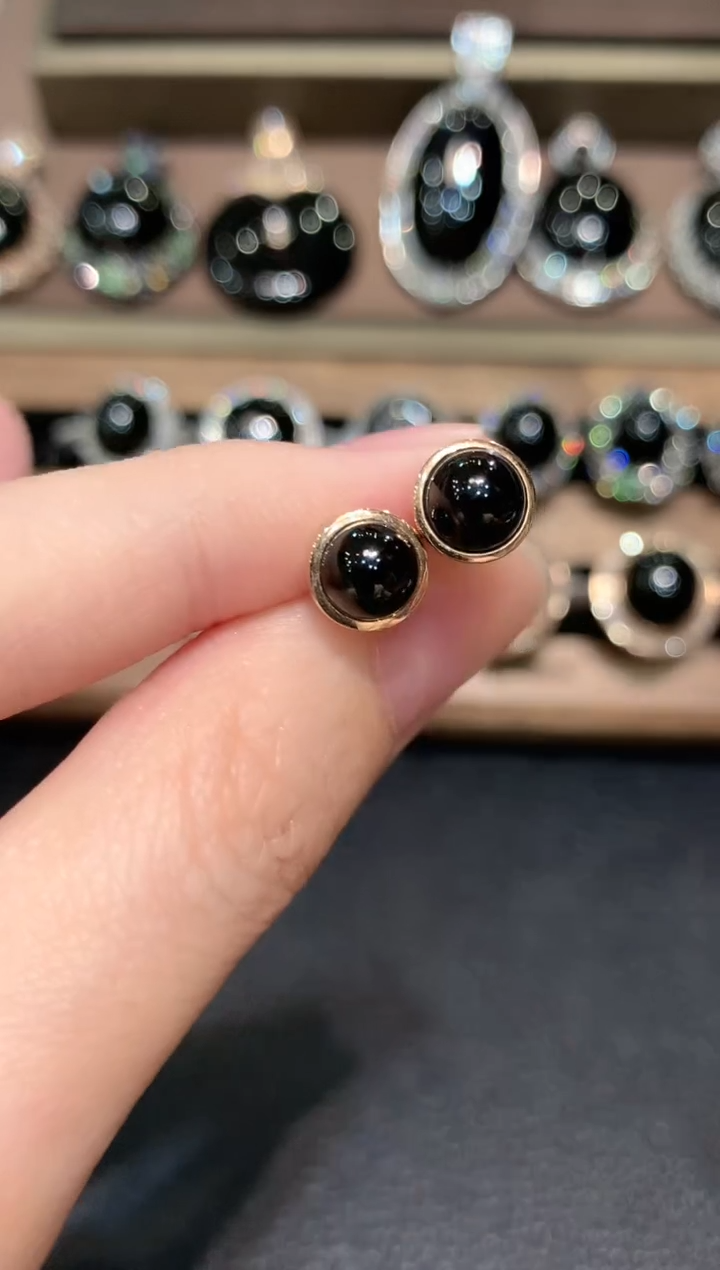 18K金镶嵌翡翠耳饰冬日珠宝E2