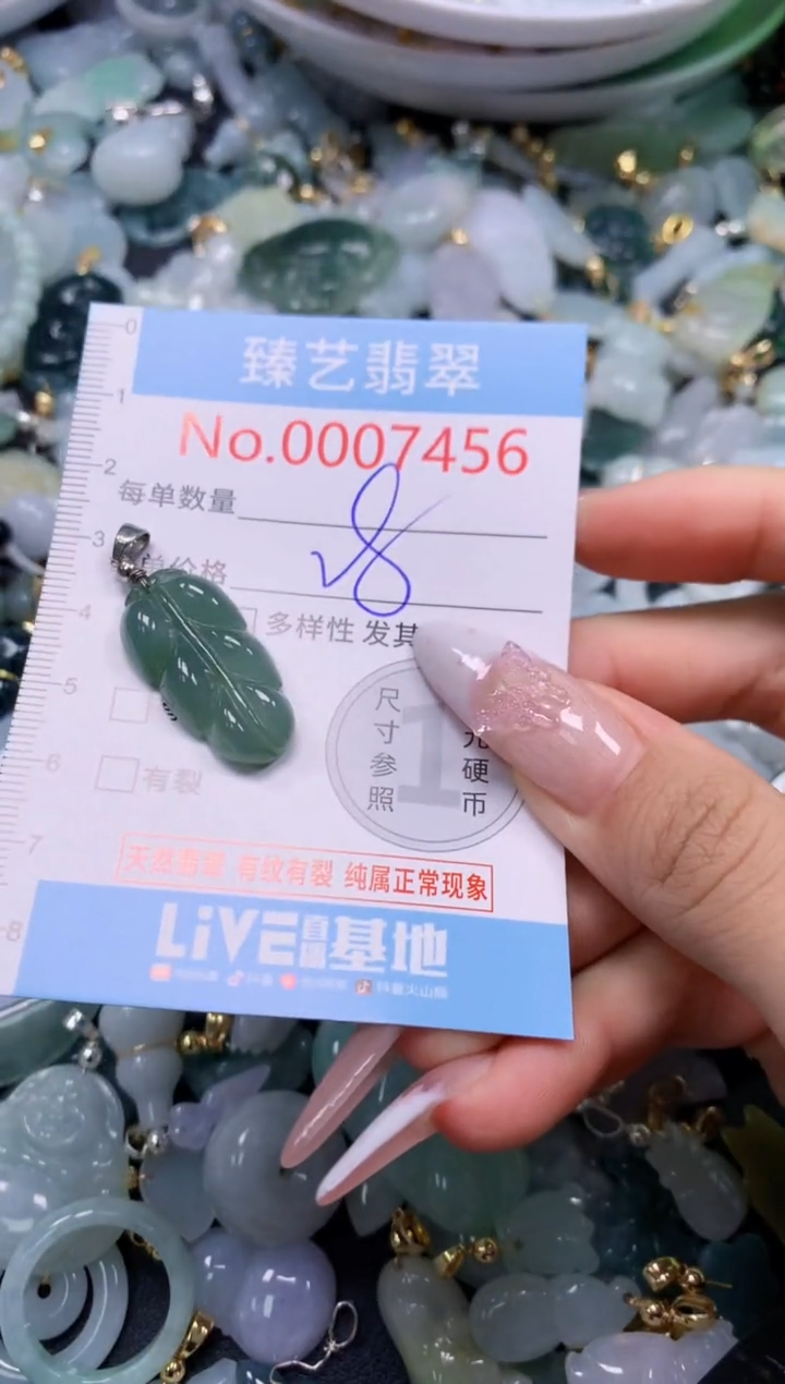 翡翠未镶嵌颈饰7456