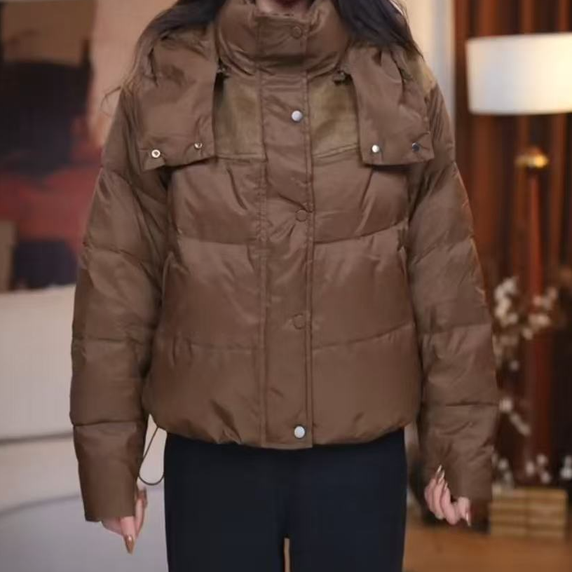 B【栀柠】新中式设计师高级气质保暖冬季宽松休闲羽绒服