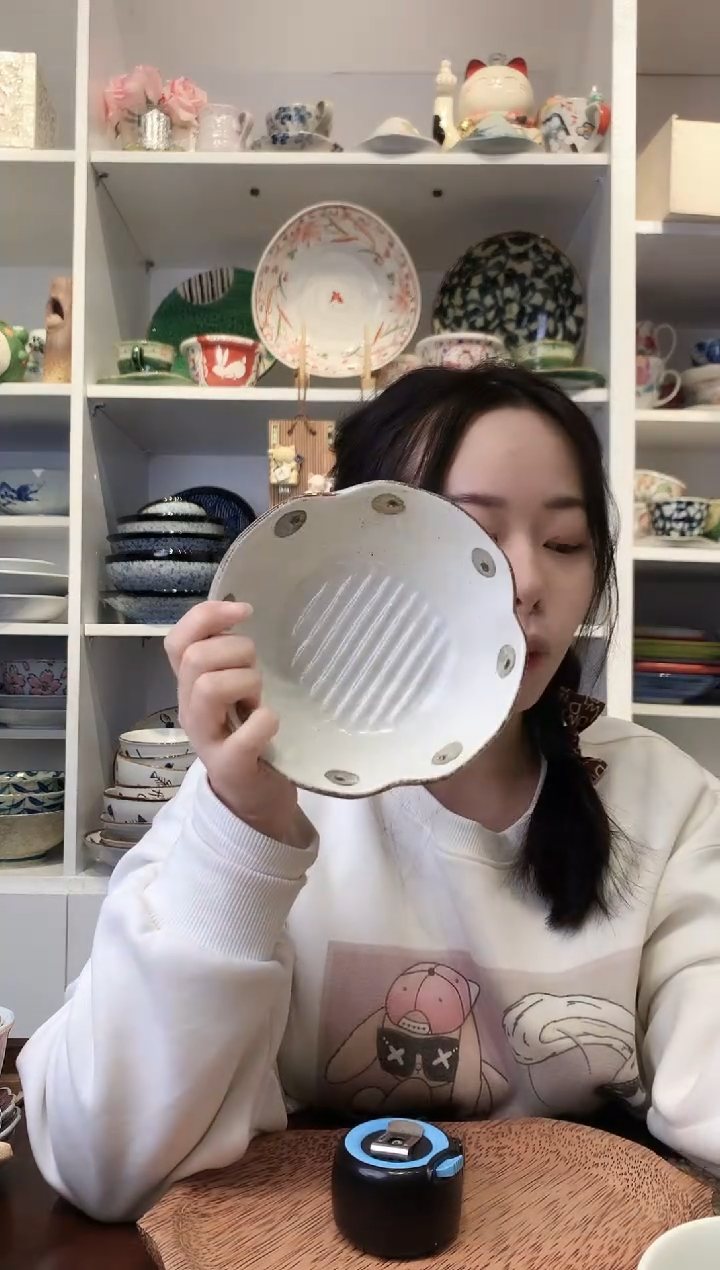 陶瓷【微瑕】粗陶复古水玉多用钵15cm