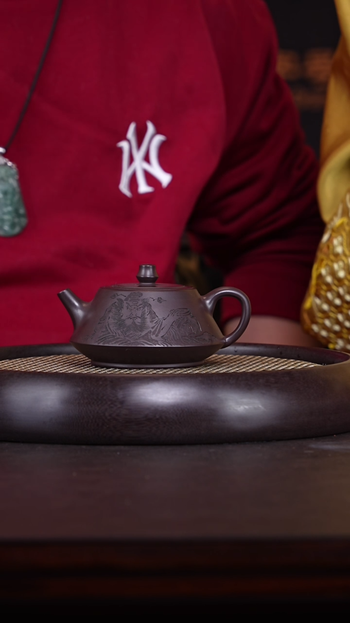 【闪购商品】紫砂茶壶姚黎明02-15冰窖老紫泥柱础