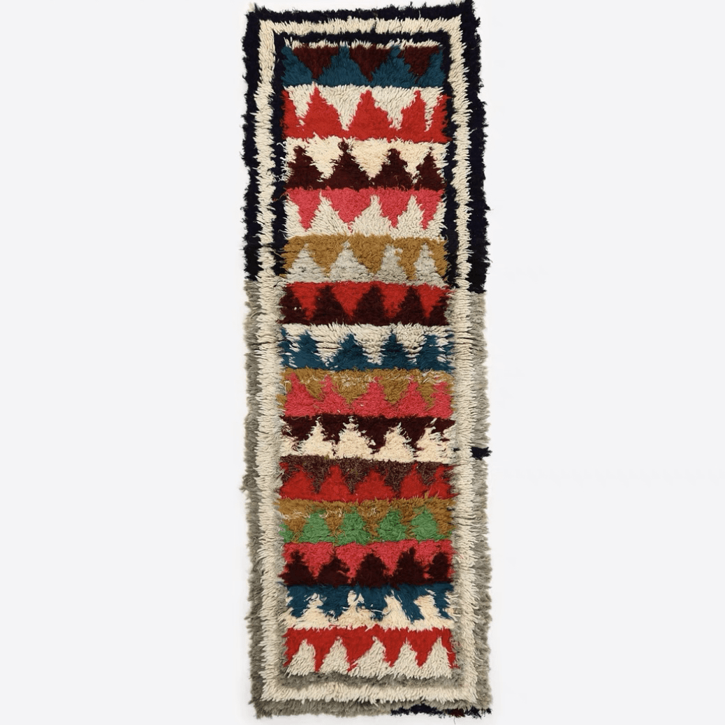 摩洛哥高端床边毯家用卧室提花针织地垫60*200cm