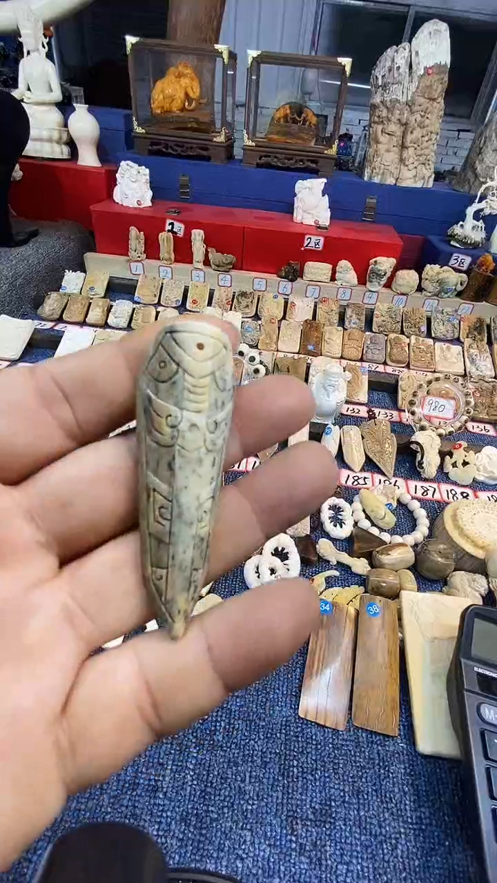 泥塑若*见小把玩件摆件
