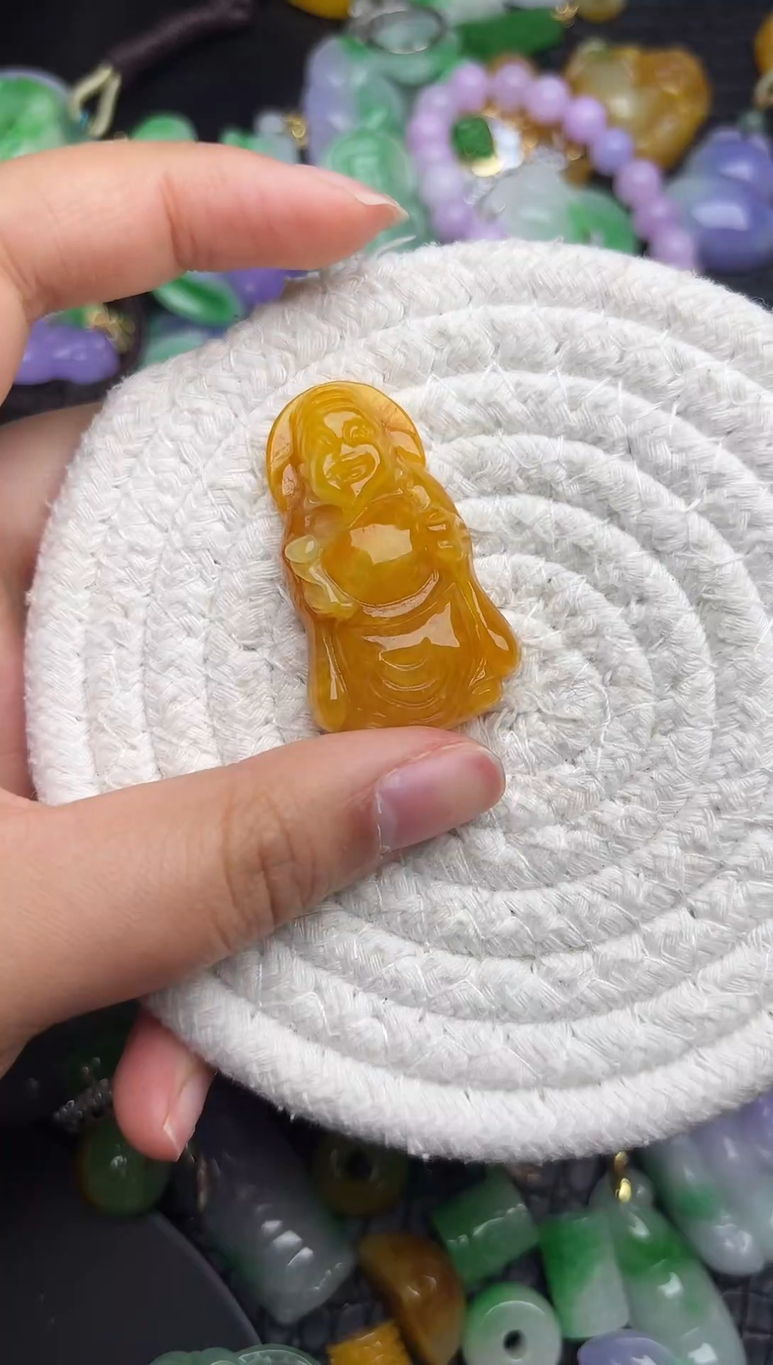 颈饰未镶嵌翡翠缅甸翡翠吊坠