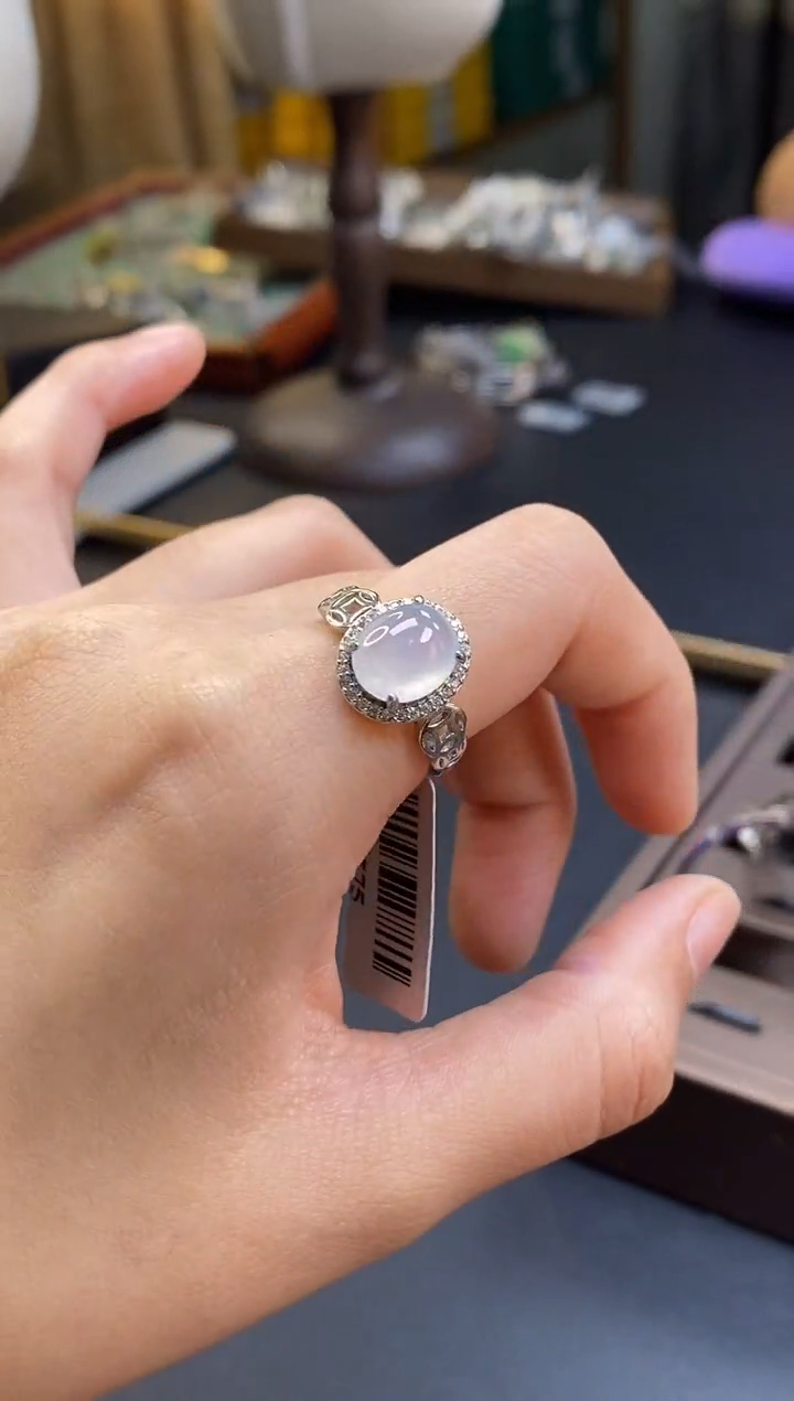 颈饰银S925镶嵌翡翠18575