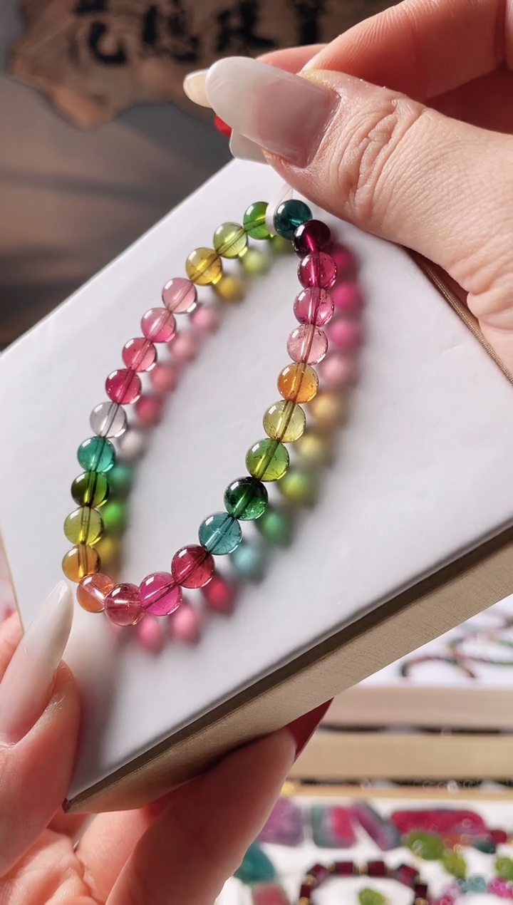 【闪购商品】碧玺手链未镶嵌单圈手链7+