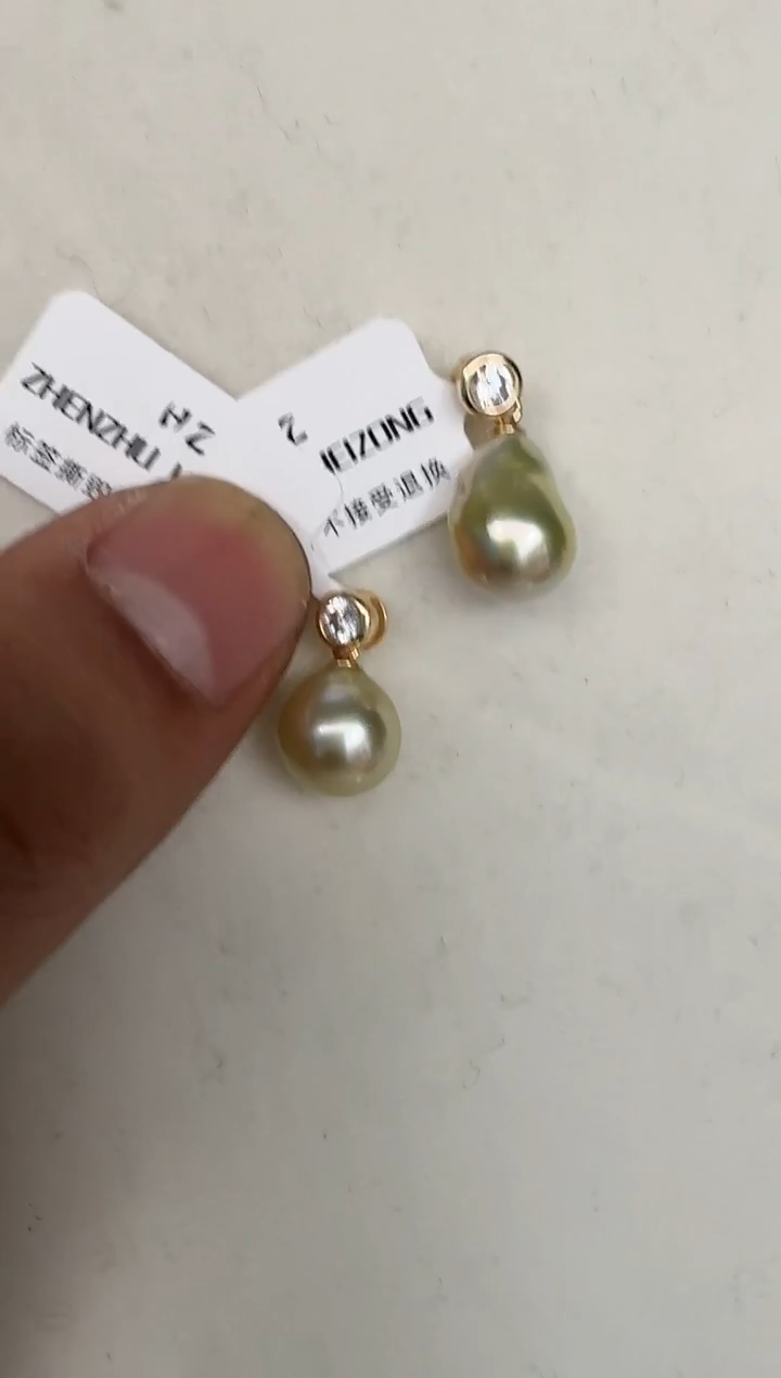 颈饰银S925镶嵌海水珍珠巴洛克多样性发其一