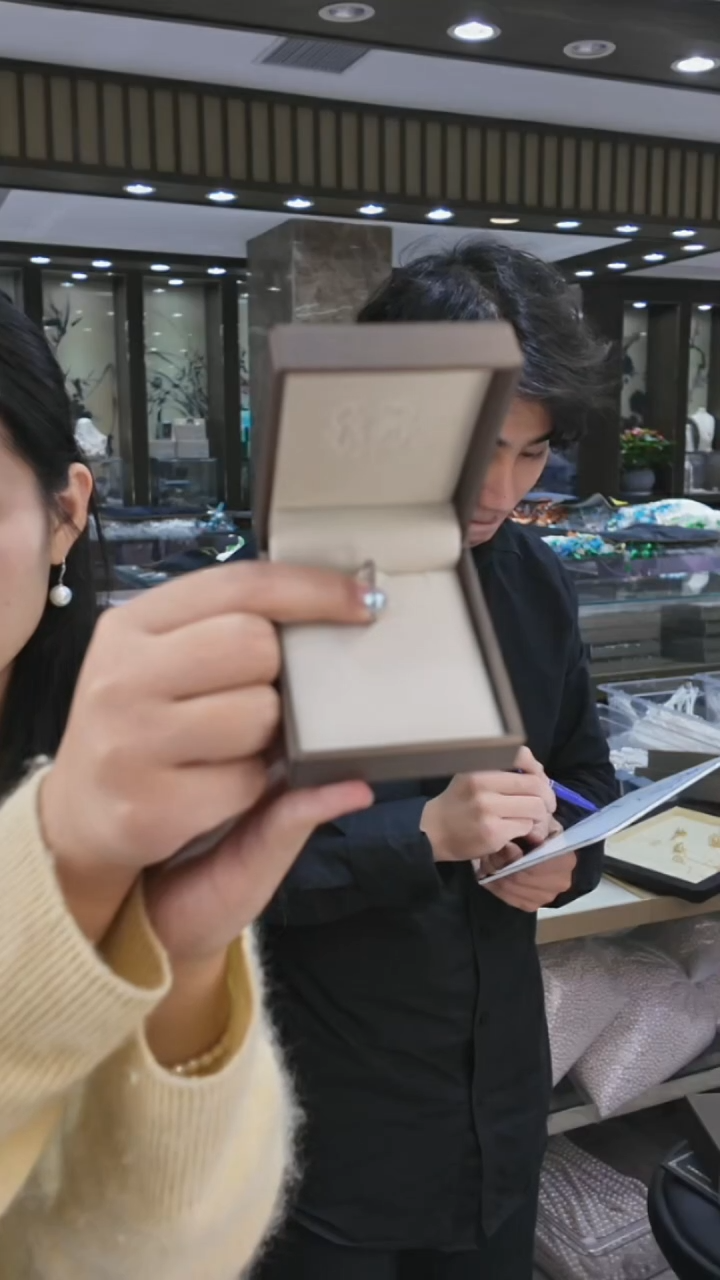 银S925镶嵌戒指海水珍珠真多麻7-8mm