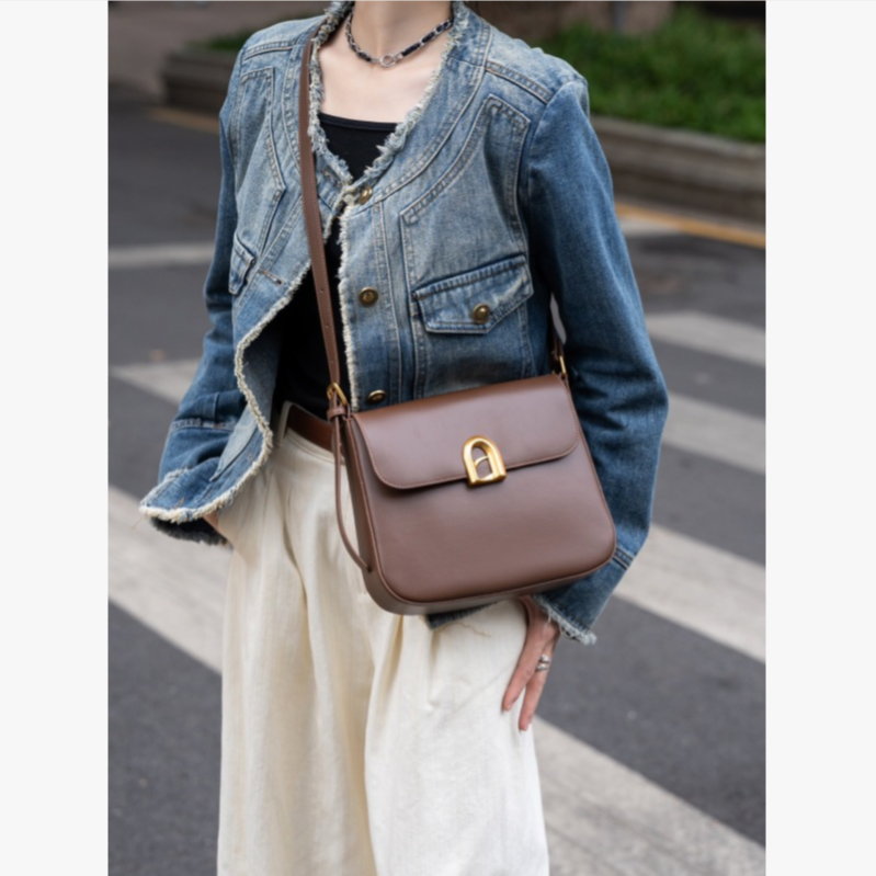 【YI CHEN】J-6135-咖啡-高定轻奢时尚百搭潮流女士包包