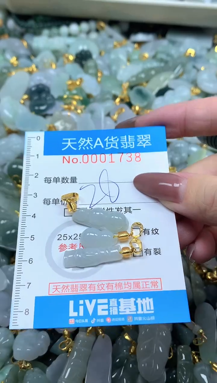 颈饰未镶嵌翡翠净货挂件-1738