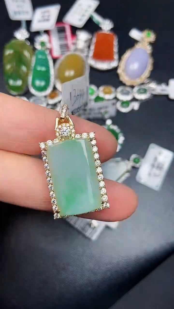 银S925镶嵌戒指翡翠5900