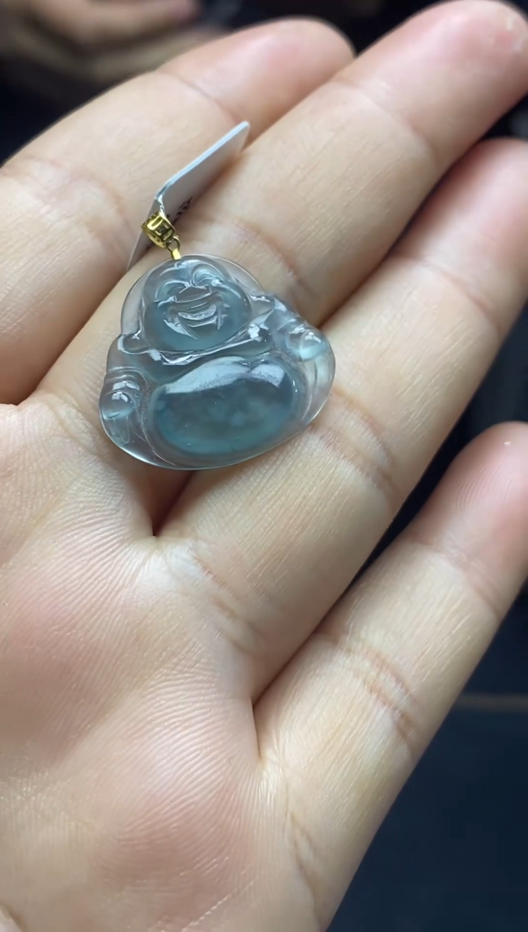 【闪购商品】翡翠颈饰18K金镶嵌天然翡翠A货14