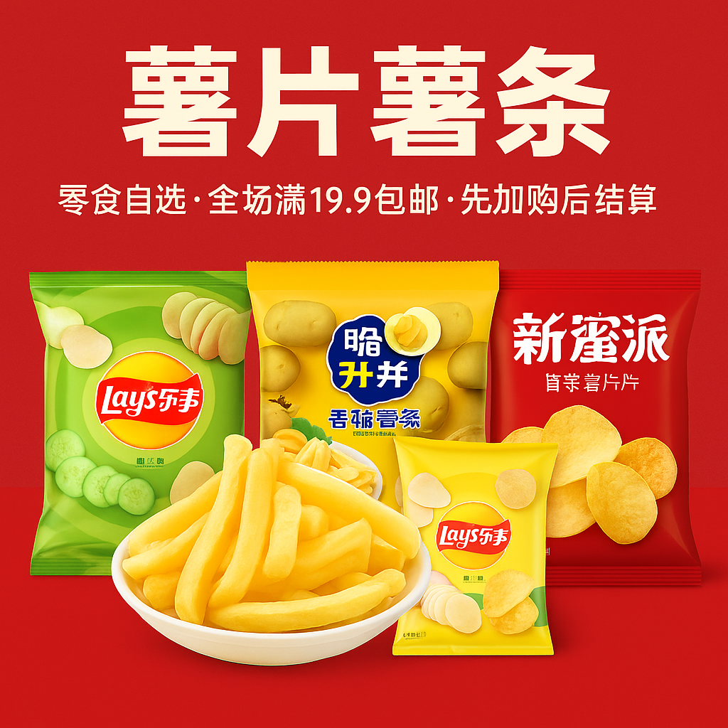 膨化一薯片薯条-小乖熊零食自选全场满19.9包邮