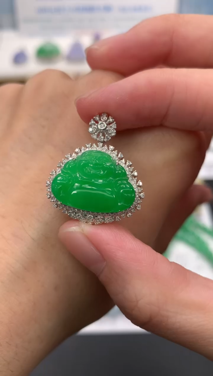 定制翡翠18K金镶嵌模式推广期48小时鉴赏期