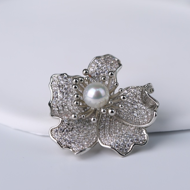 【DOHX】合金 AKOYA【卡普里清朗】【真多麻】胸针 8-9MM 百搭优雅