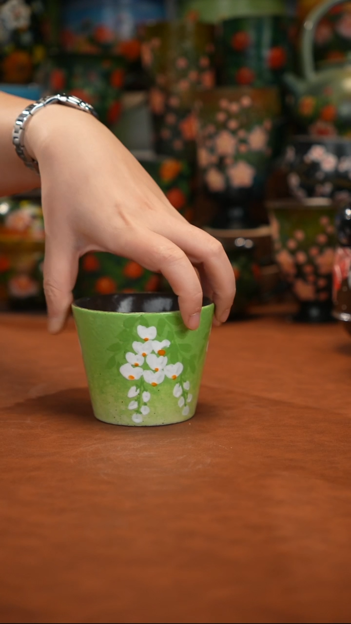 紫砂油画手绘釉下彩