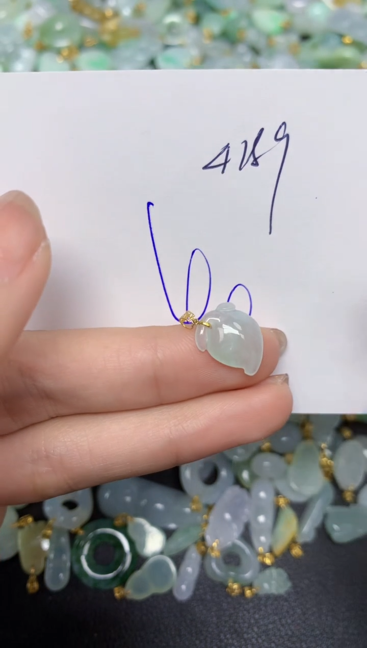 【闪购商品】翡翠颈饰18K金镶嵌天然翡翠A货