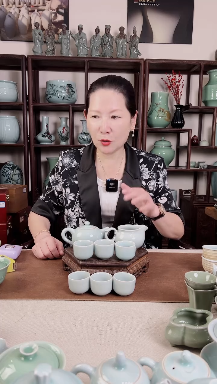 粉青 清心 8头茶具