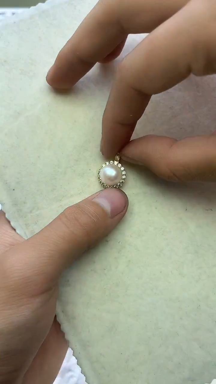 未镶嵌吊坠淡水珍珠白色系吊坠