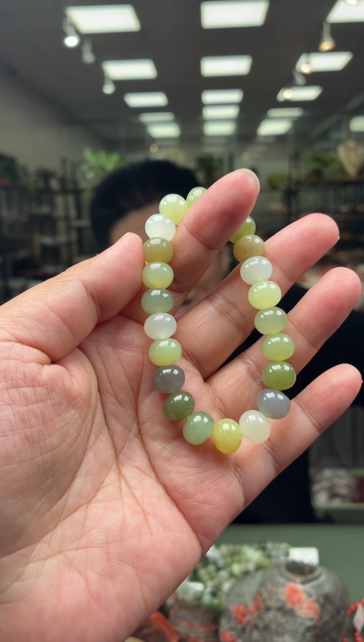 未镶嵌手串和田玉单圈手串一条约9mm多样性发货