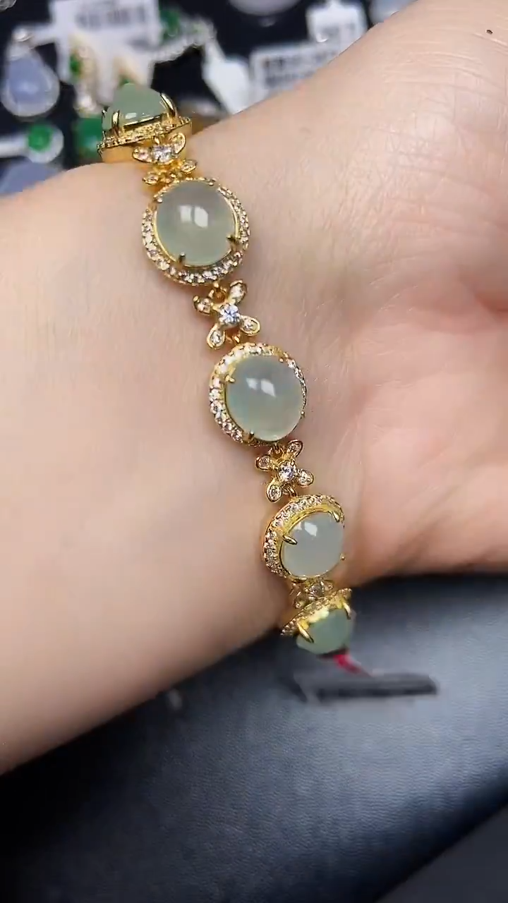 银S925镶嵌戒指翡翠3780