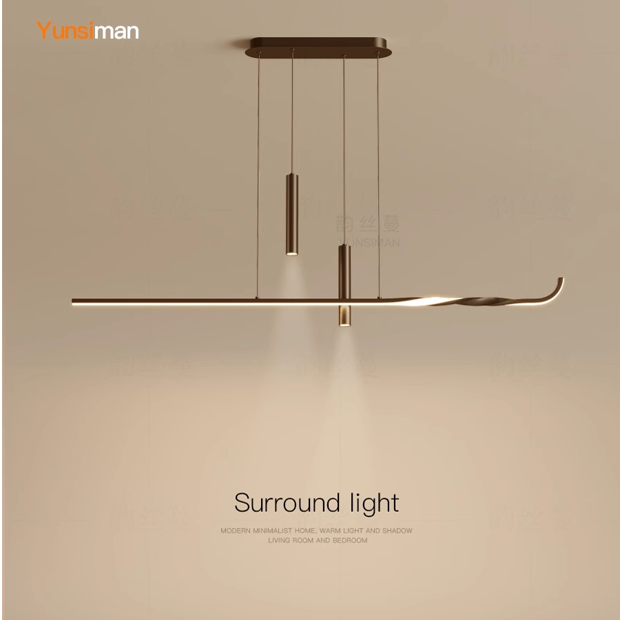 简约现代长条餐厅灯创意led吊灯设计师客厅吧台餐桌2025新款灯具