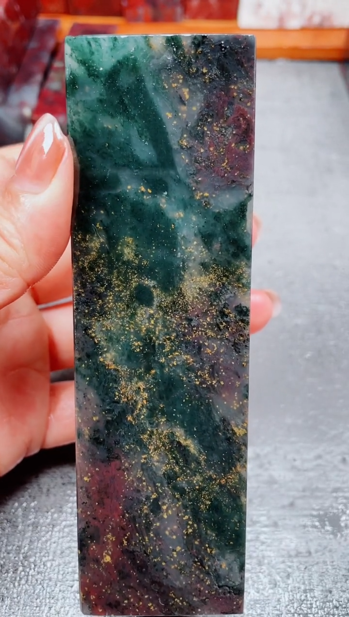 玉桂林鸡血玉素章--24