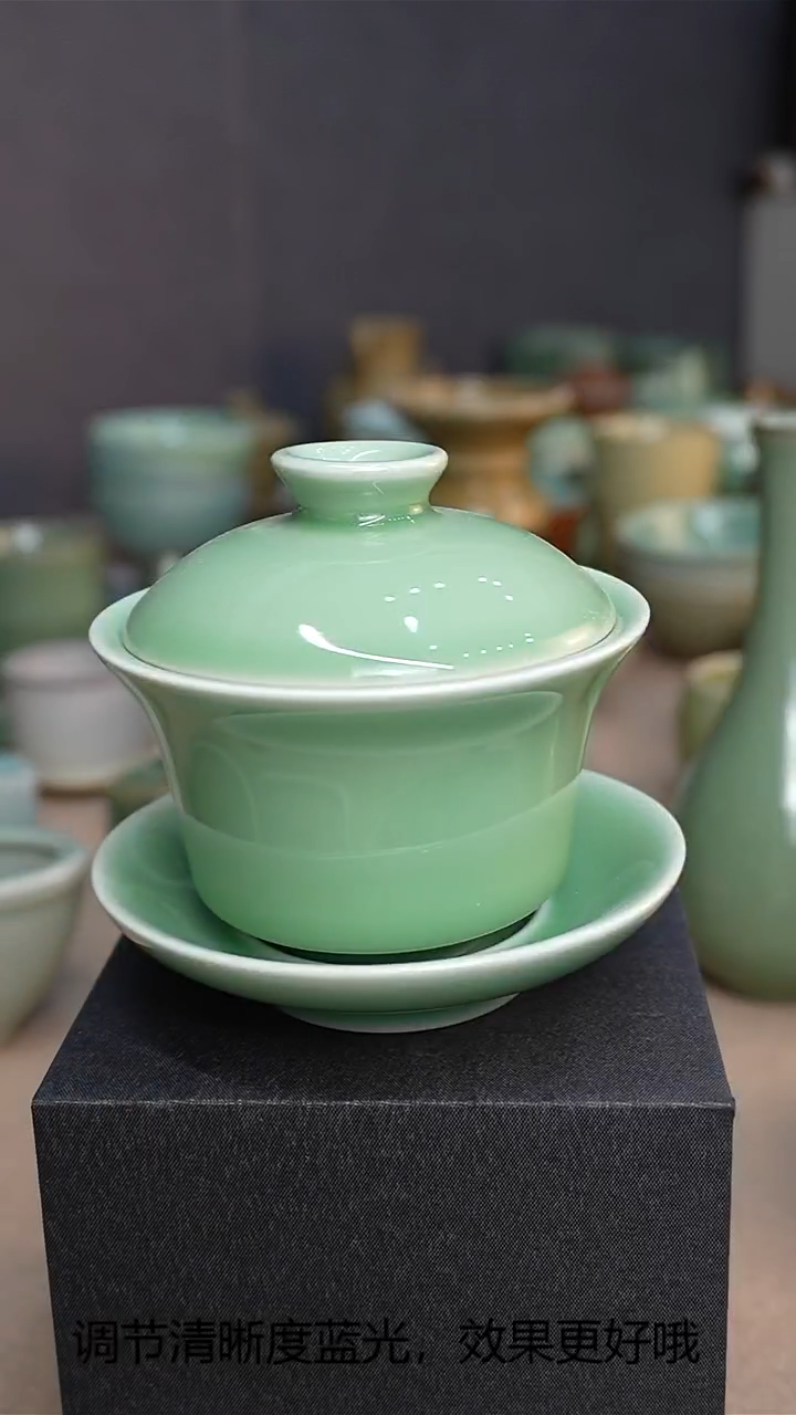 梅子青马蹄三才盖碗