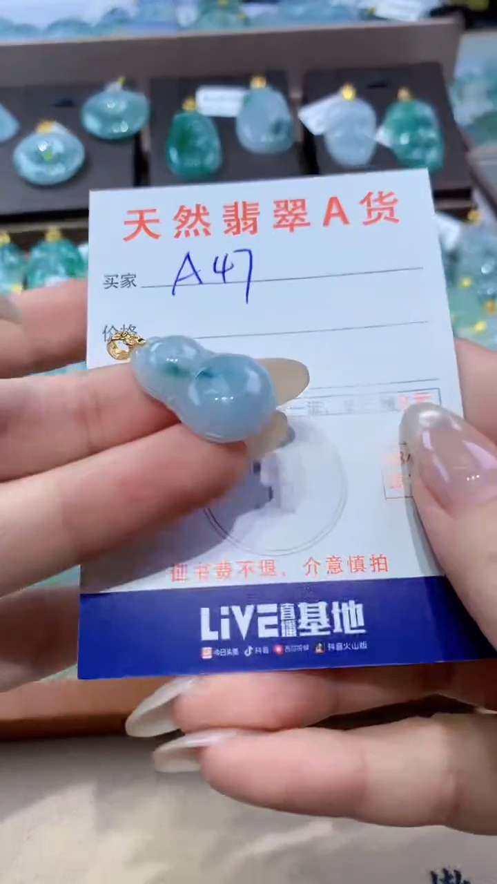 颈饰未镶嵌翡翠 天然翡翠A货挂件