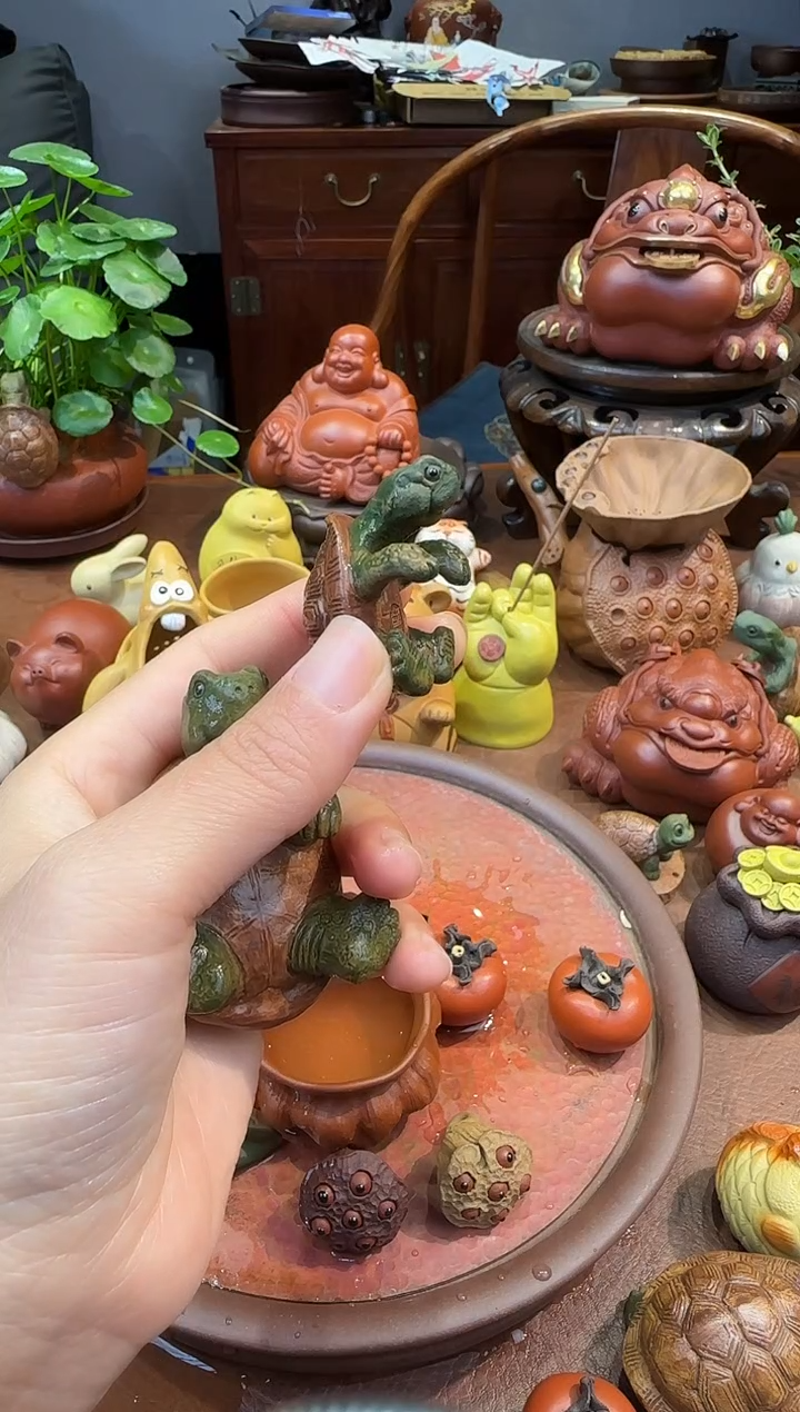紫砂茶宠爬爬龟小号