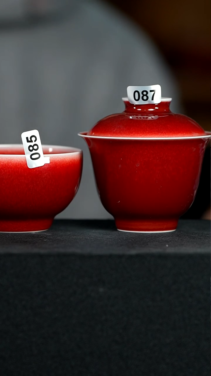 彤郎红岩茶盖碗罗汉杯085+087