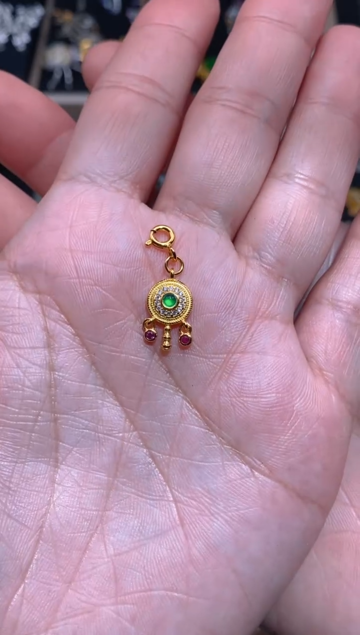 【闪购商品】翡翠颈饰银S925镶嵌万能扣