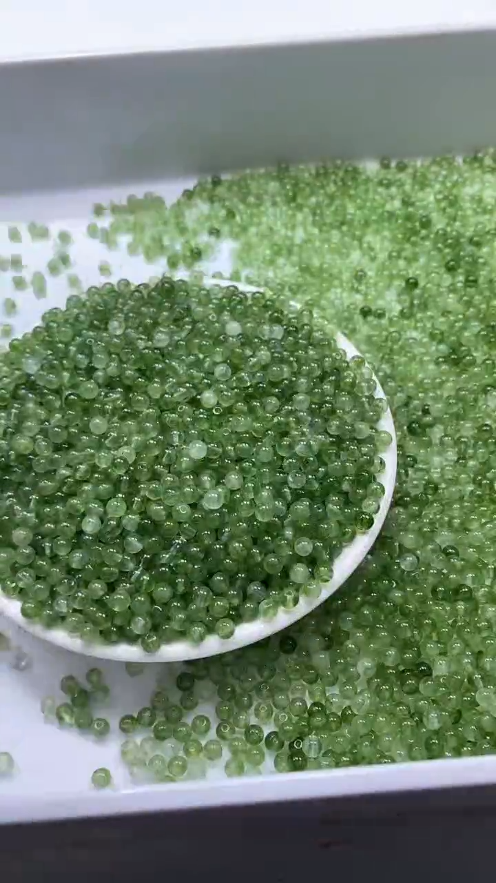 颈饰未镶嵌水晶W3248-橄榄绿碧玺4mm*60颗