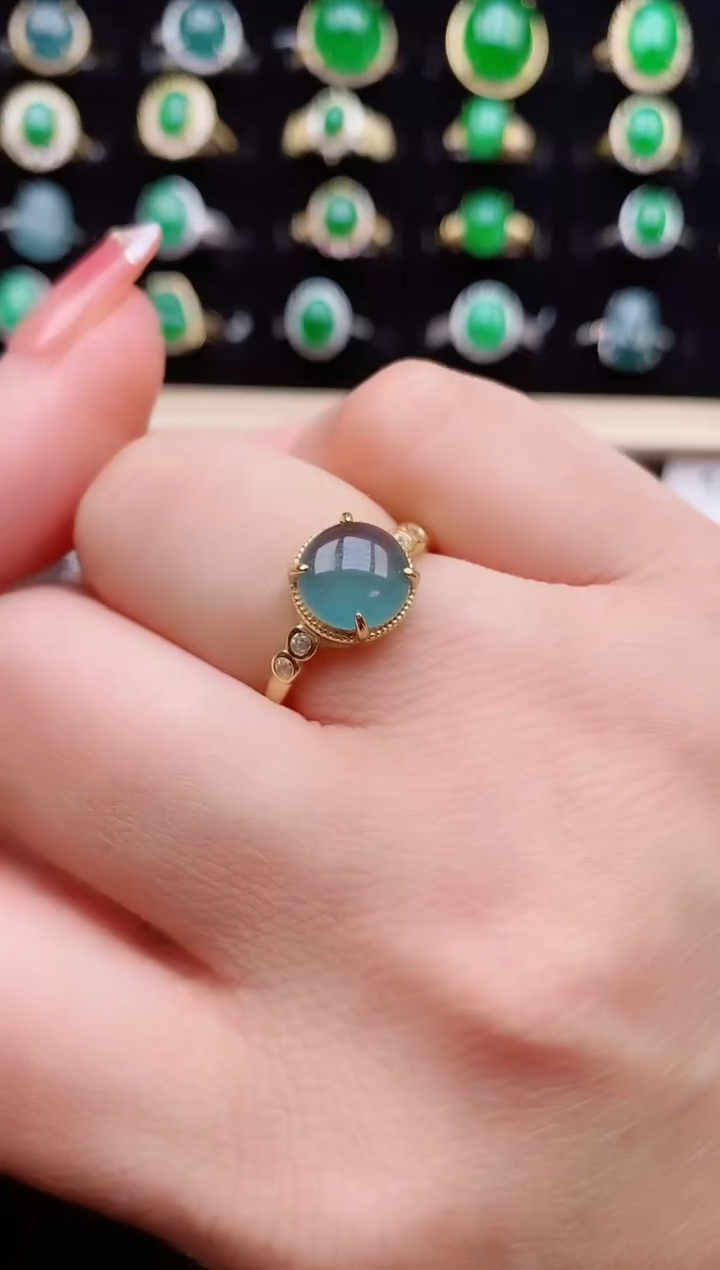 【闪购商品】翡翠戒指银S925镶嵌1212