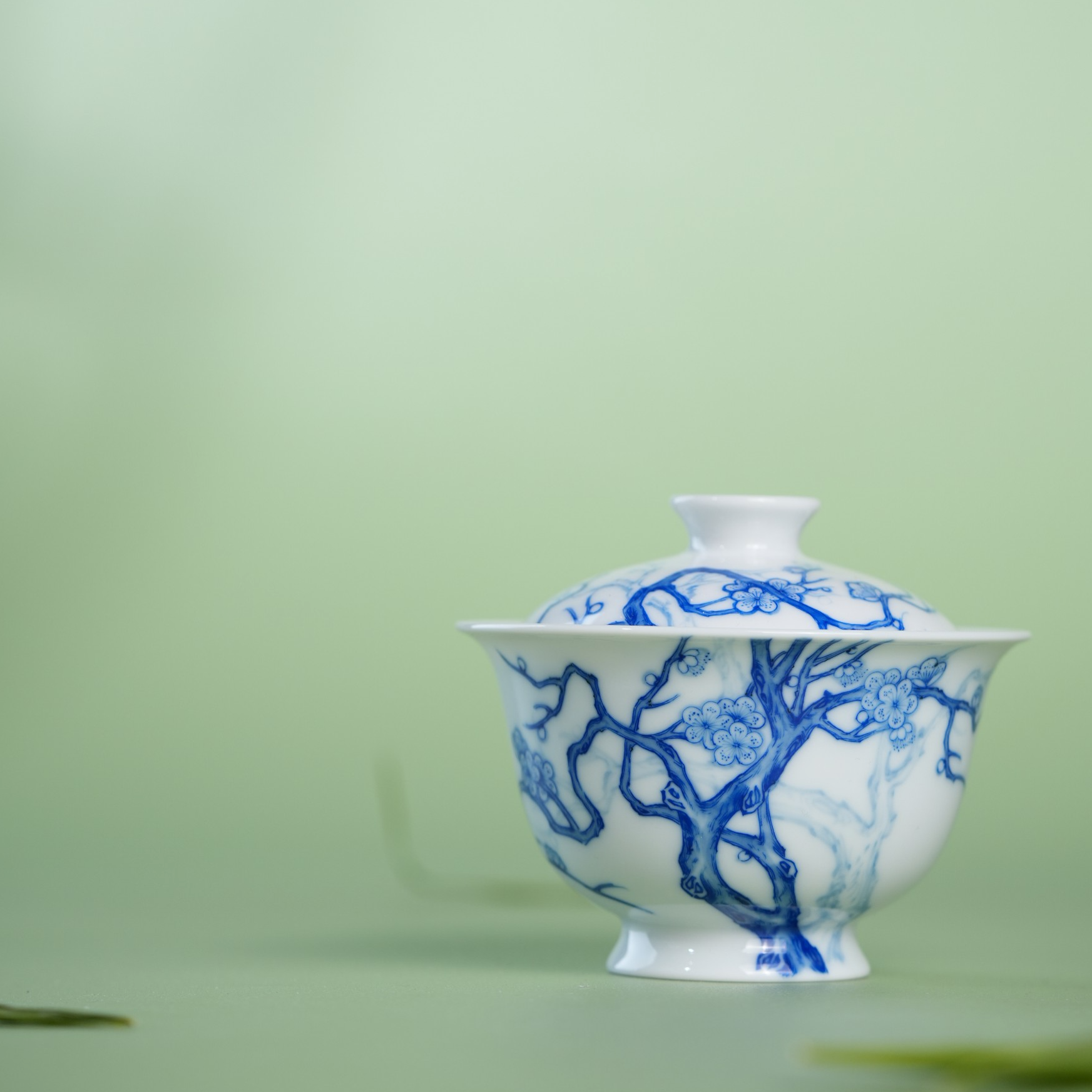 一儒堂 青花梅花盖碗