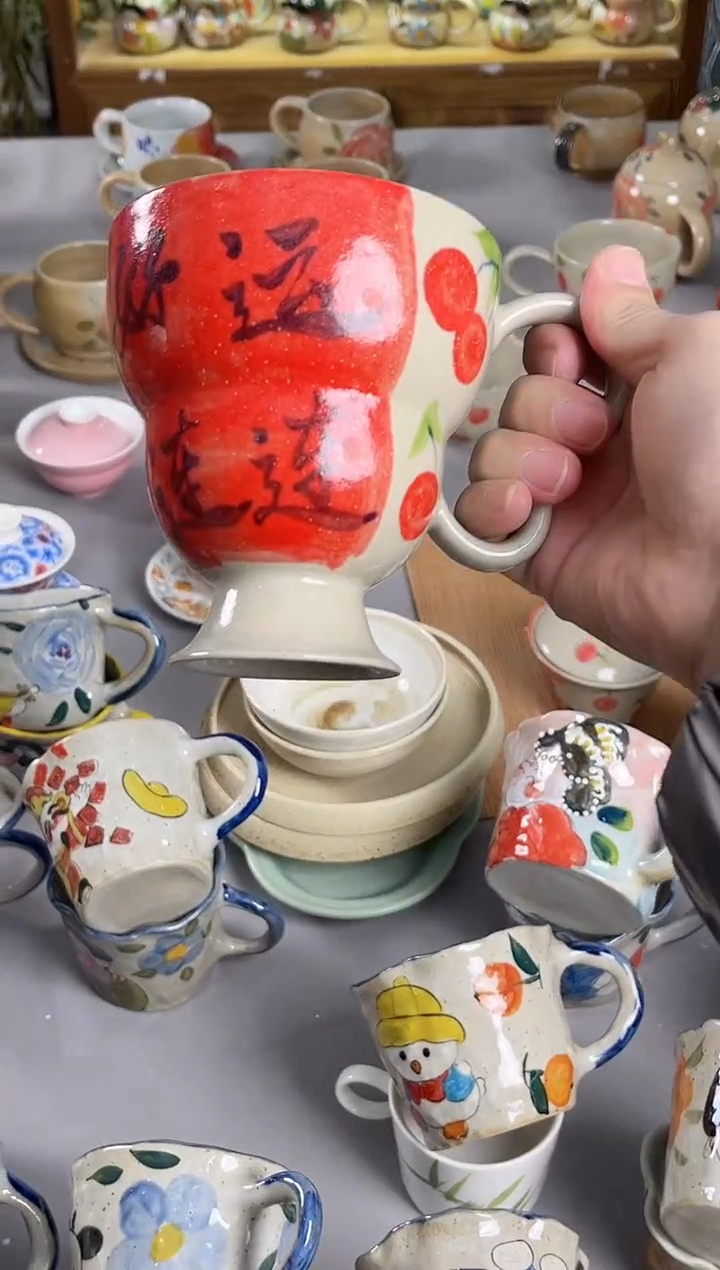 【闪购商品】瓷片手绘高温釉下彩陶瓷