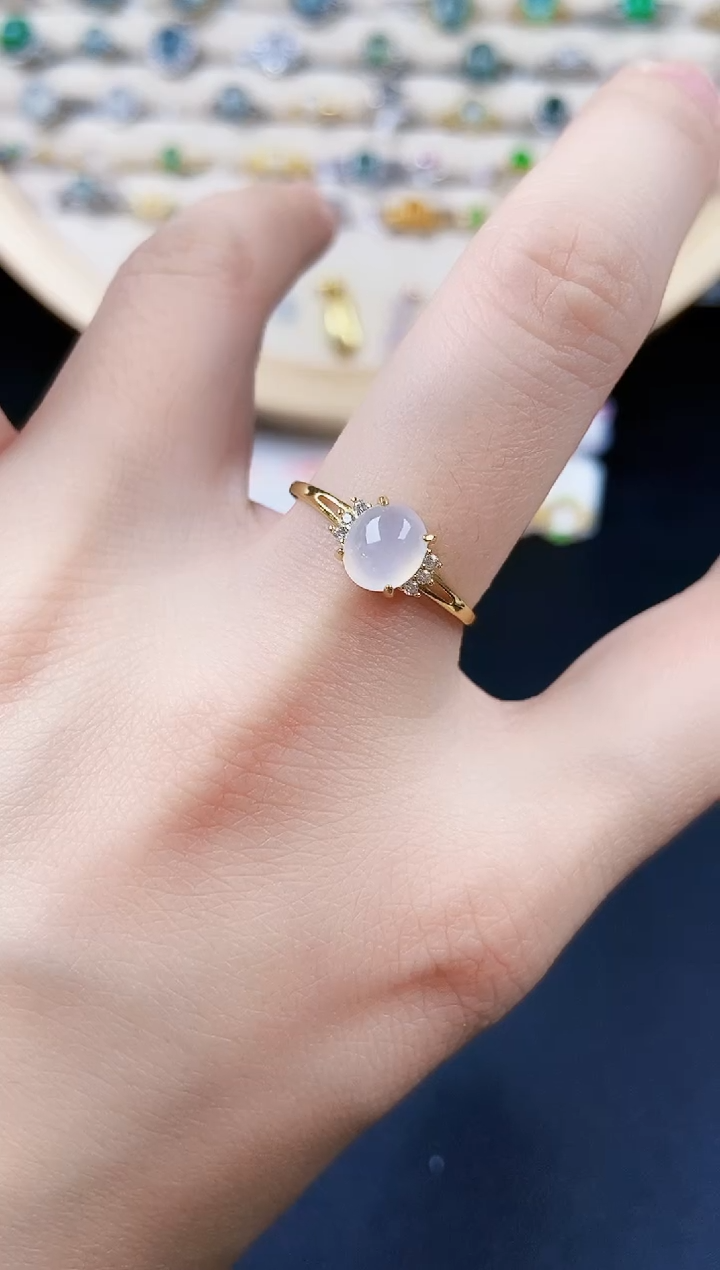 翡翠银S925镶嵌戒指464564