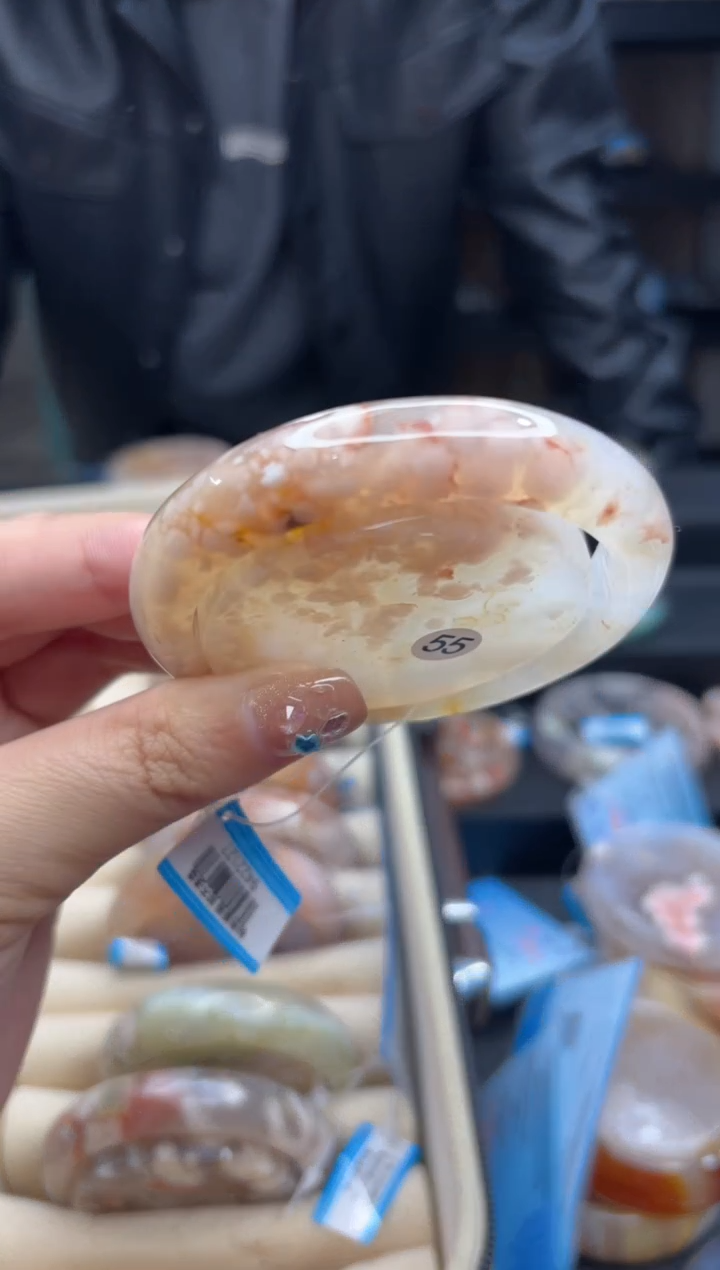 【闪购商品】石英质玉手镯未镶嵌220（55圈赠送镯心）