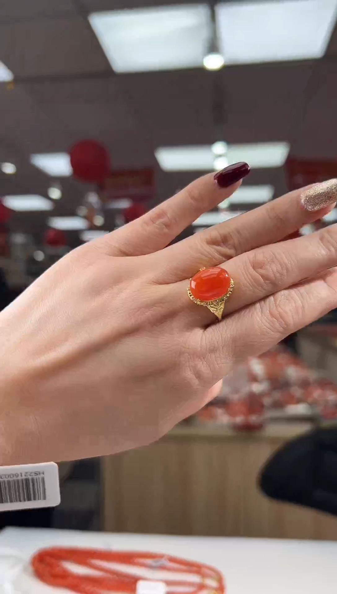 【闪购商品】南红玛瑙戒指银S925镶嵌多样发其一/92199962