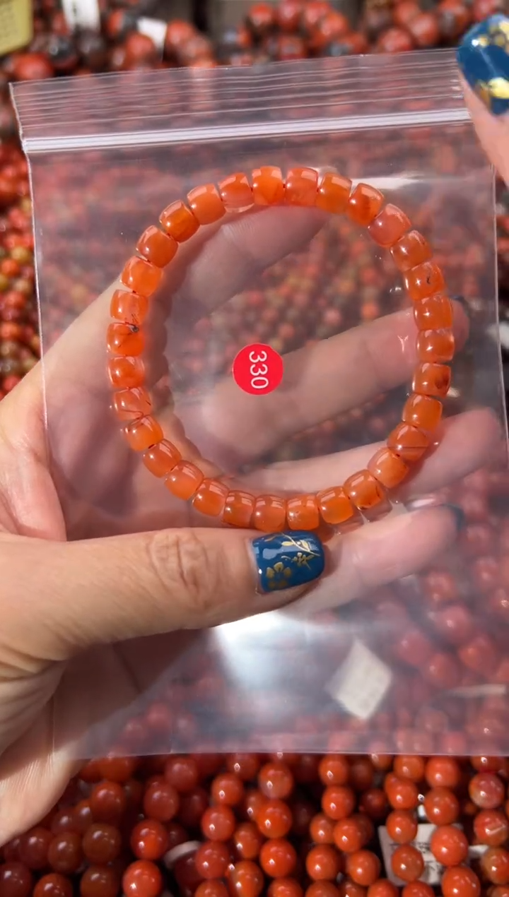 未镶嵌手串南红玛瑙7+