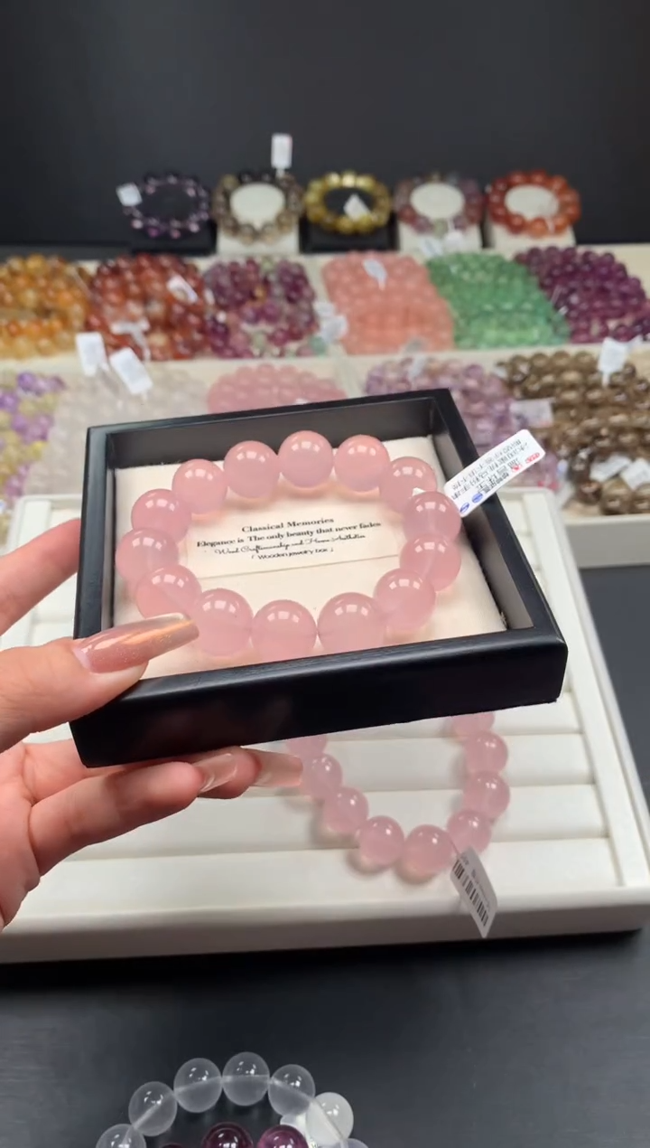 【闪购商品】萤石手链银S925镶嵌马粉16，A22