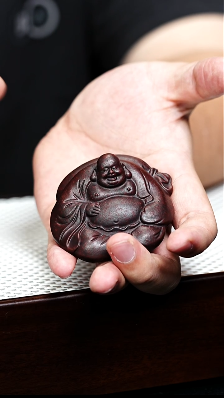 紫砂茶宠 茶宠 弥勒