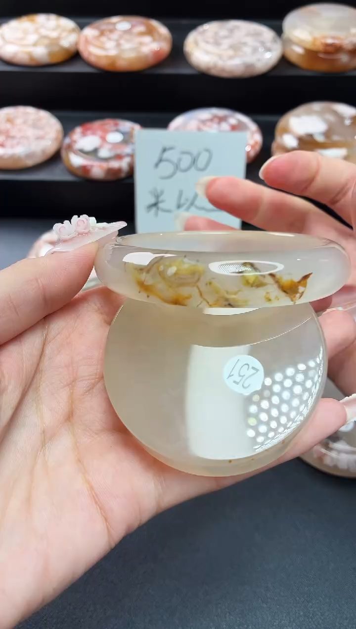 手镯玛瑙/玉髓未镶嵌石英质玉手镯