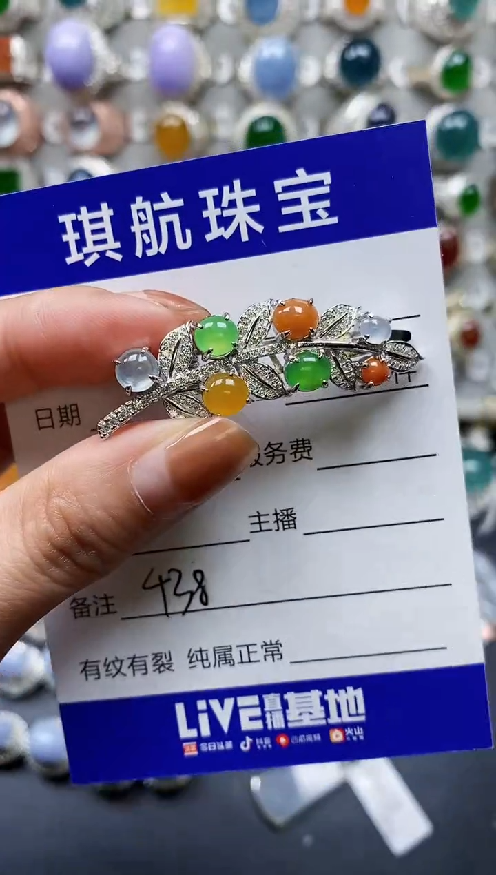 【闪购商品】翡翠颈饰银S925镶嵌0438