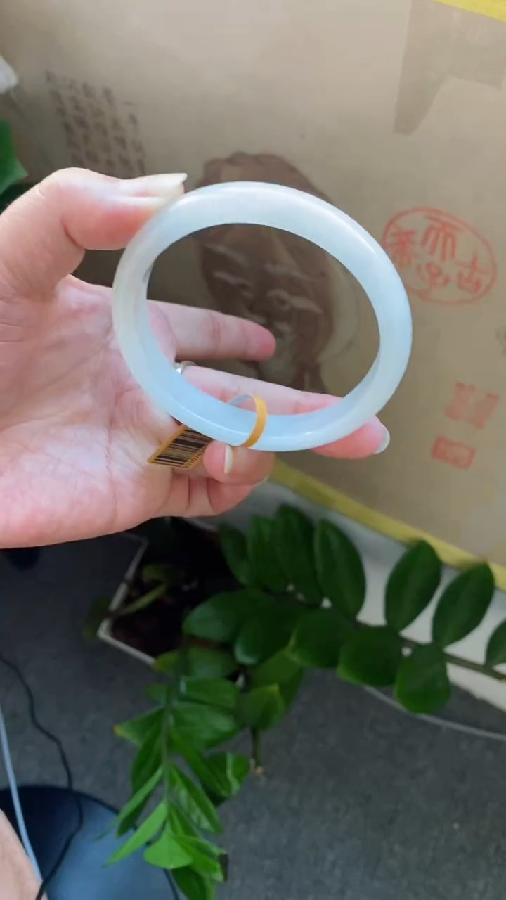 【闪购商品】翡翠手镯未镶嵌（冰胶 白月光）贵妃16号