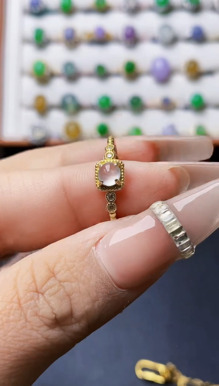 银S925镶嵌戒指翡翠0249