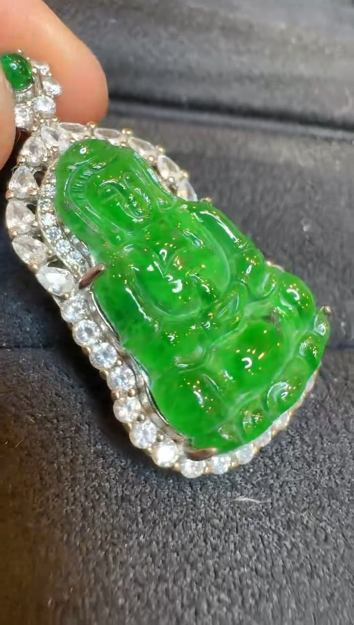 【闪购商品】翡翠吊坠(不含链)银S925镶嵌多样性团购发一件