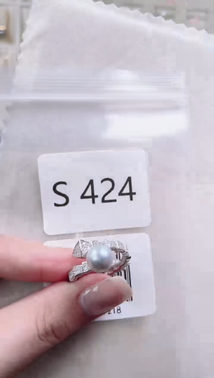 【闪购商品】海水珍珠戒指银S925镶嵌S424